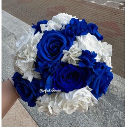 Buchet mireasa, albastru regal